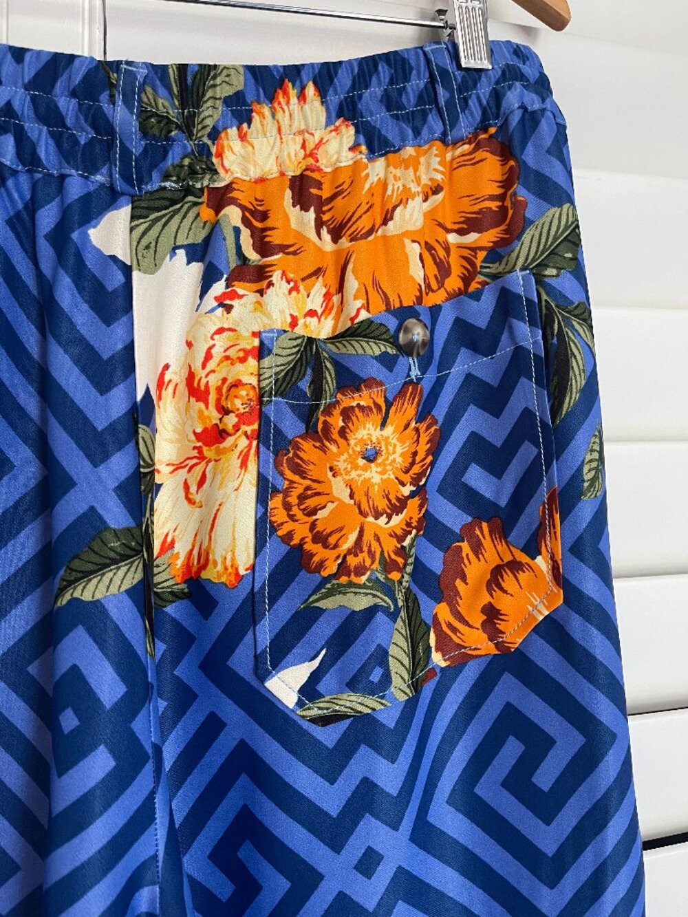 *NWT* Maeve Tropical Straight Leg Pull on Silk Pants Size Large Anthropologie - Picture 11 of 14